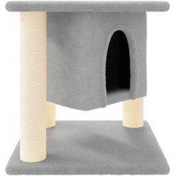 Arbre à chat avec griffoirs en sisal Gris clair 37 cm Vidaxl Gris clair