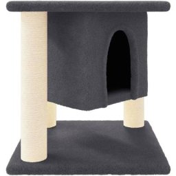 Arbre à chat avec griffoirs en sisal Gris foncé 37 cm vidaXL - Dark grey