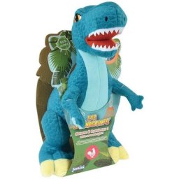 Les Jeminosaures velociraptor Peluche sonores et lumineuses bleu 25cm