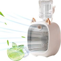 Mini Ventilateur de Refroidissement a Eau avec 3 Vitesses 2 Modes de Pulverisation Climatiseur usb