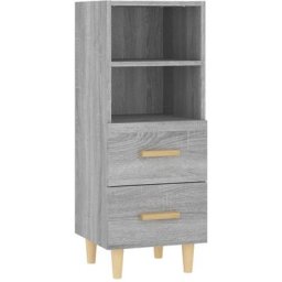 Buffet Commode Armoire Luxueux, pour Salon Chambre Entrée Cuisine, Sonoma gris 34,5x34x90 cm Bois