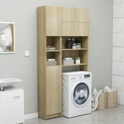 Maisonchic - Ensemble de meuble pour machine à laver Meuble pour wc Chêne sonoma Aggloméré 26017