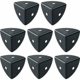 Protection Coin de Table 8 Pcs Meuble d'Angle Corniere Aluminium Noir Convient pour Protection des