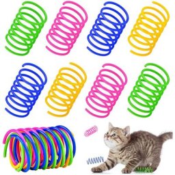 Lot de 40 jouets à ressort pour chat, ressorts hélicoïdaux en plastique, cadeaux fantaisie pour