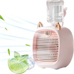Mini Ventilateur de Refroidissement a Eau avec 3 Vitesses 2 Modes de Pulverisation Climatiseur usb
