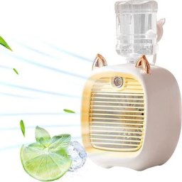 Mini Ventilateur de Refroidissement a Eau avec 3 Vitesses 2 Modes de Pulverisation Climatiseur usb