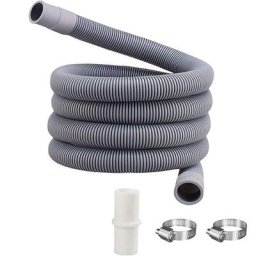 Tuyau de Machine à Laver, Flexible D'évacuation Universel, Compris Support et Colliers de Serrage,
