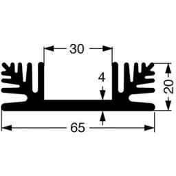 Fischer Elektronik - Dissipateur thermique sk 48 50 sa 10020610 2.8 k/w (l x l x h) 50 x 65 x 20 mm