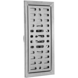 20x10cm Rectangle En Acier Inoxydable Siphon De Sol Salle De Bains Douche Cuisine Déchets Grille