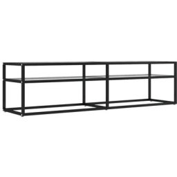 Meuble tv Transparent 160x40x40,5 cm Verre trempé Vidaxl Noir et transparent