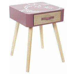 Table De Chevet madame Princesse 48cm Rose - Paris Prix