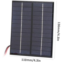 2W 12V Panneau Solaire Silicium Polycristallin diy Chargeur Portable Extérieur avec Clip