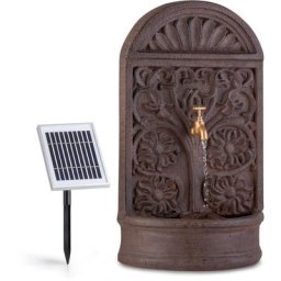 Blumfeldt - Fontaine solaire Blumquell led 5 m de câble panneau solaire pierre artificielle - Brun