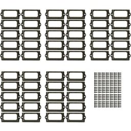 50 Pièces Porte Etiquettes Cadre, Porte-Étiquettes en Métal, Porte-Étiquettes pour Cartes de Nom de