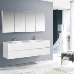 Ensemble pour salle de bain edge 1700 - dans différentes couleurs - armoire de toilette et colonne