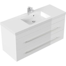 Meuble salle de bain Versus blanc brillant - blanc brilliant