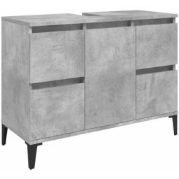 Vidaxl - Meuble d'évier gris béton 80x33x60 cm bois d'ingénierie Concrete grey
