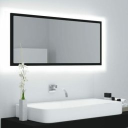 Inlife - Miroir led de salle de bain Noir 100x8,5x37 cm Agglom¨r¨ - Noir
