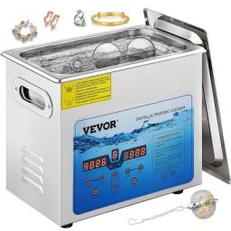 Nettoyeur a Ultrasons Machine Nettoyage Bijoux avec Minuterie Numerique 3L - Vevor