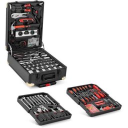 Mallette à outils sur roulettes 408 Pièces Coffret outillage Kit d'outils - Bleu