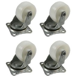 EDM - Lot de 4 roulettes 50mm blanches