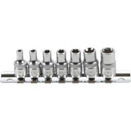 Douilles torx femelles E4 à E11 sur rail bgs - jeu de 7 douilles