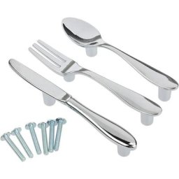 3pcs couteau cuillère fourchette armoires de cuisine tiroir placard Pull manches boutons
