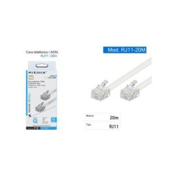 Trade Shop Traesio - Trade Shop - Téléphone Prolong Câble Rj11 20 Mètres Moxm Maxtech Rj11-20m -