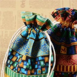 270C – Mini sac de dés DND de Style chinois 10x14cm sac de rangement de cartes de Tarot de jeu de