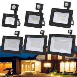 Projecteur LED imperméable avec détecteur de mouvement éclairage d'extérieur idéal pour le jardin