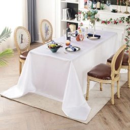 Nappe rectangulaire en satin superpositions de gril de table mariage Noël baby shower
