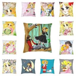 Luxe Bonbons Bonbons Housse De Coussin pour Canapé Polyester Anime Manga Dessin Animé Fille Taie