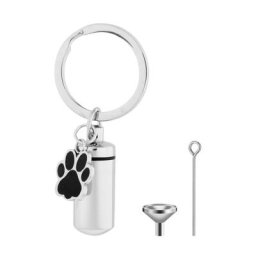 Porte-clé en forme d'urne pour animal de compagnie bijou commémoratif de crémation accessoire pour