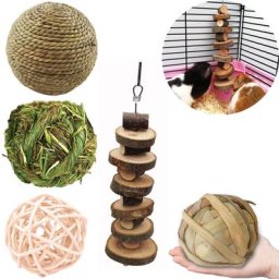 Jouets de meulage de dents pour animaux de compagnie hamster lapin branche d'arbre boule d'ange
