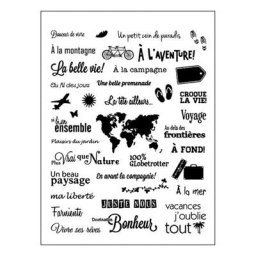 Tampon en Silicone transparent français 581C cartes d'invitation d'anniversaire de mariage