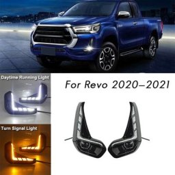 Feux de jour avec clignotant pour Toyota Hilux Revo 2020 2021 LED DRL antibrouillard feu de