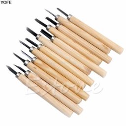 Ensemble d'outils professionnels pour la sculpture du Bois Couteau ciseau 12 pièces