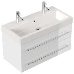 Meuble salle de bain SUNRISE SoftClose blanc brillant
