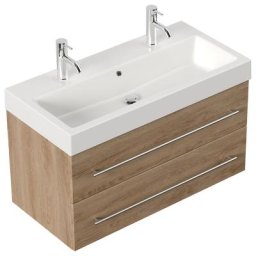 Meuble salle de bain SUNRISE SoftClose décor chêne