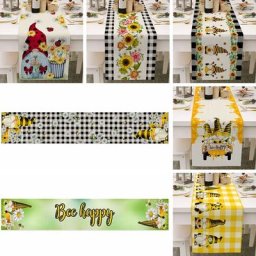 Décor abeille de printemps pour maison chemin de Table rétro décoration de cuisine décor de Table