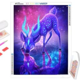 Ensemble de peinture de diamant 5D bricolage image de faon d'âme mosaïque plein diamant