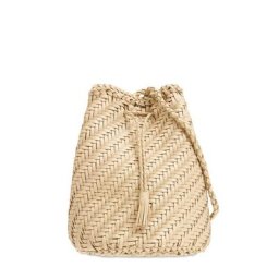 Dragon Diffusion Sac seau en cuir tressé doublej