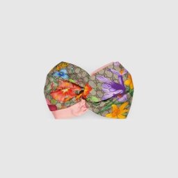 Gucci Bandeau En Soie À Imprimé GG Flora