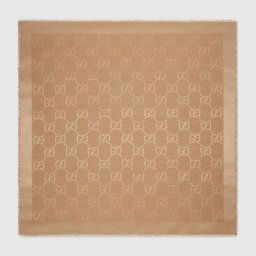 Gucci Châle En Jacquard De Laine Et Soie GG