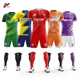 Ensembles de maillots de football à sublimation personnalisée pour hommes uniforme de football