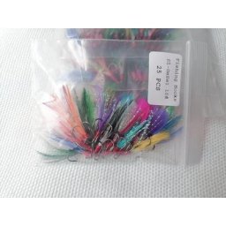 Lot de 25 hameçons de pêche à la mouche en acier à haute teneur en carbone crochets pointus et