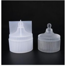 Moules de boîte de rangement en silicone avec couvercle moule de récipient à bougies en béton