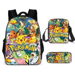 TAKARA TOMY – sac d'école Pokemon Pikachu sac à dos en Polyester confortable pour enfants garçons