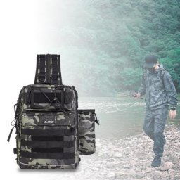 Sac à dos de pêche multifonctionnel matériel de pêche en plein air sac à bandoulière étanche