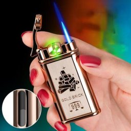 Briquet de ville à batterie gonflable coupe-vent en métal droit dans le cadeau nouveau style avec